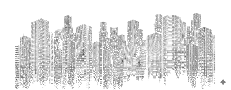 Dot-grid building overlay